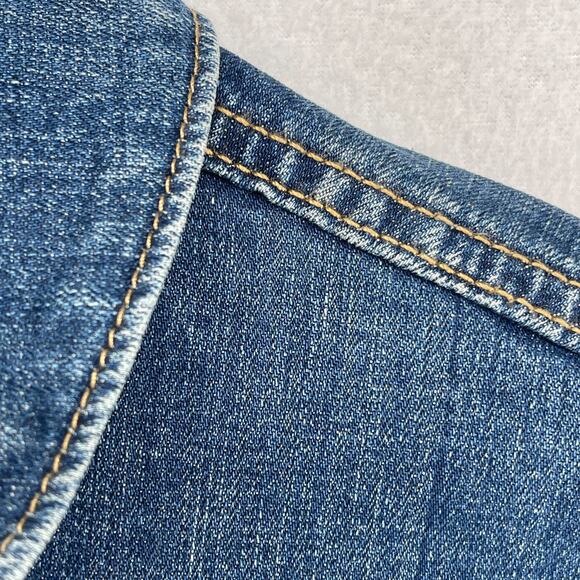 LEVIS Jacket Womens XL Trucker Red Tab Original Denim Cotton Stretch Blue - Picture 8 of 16
